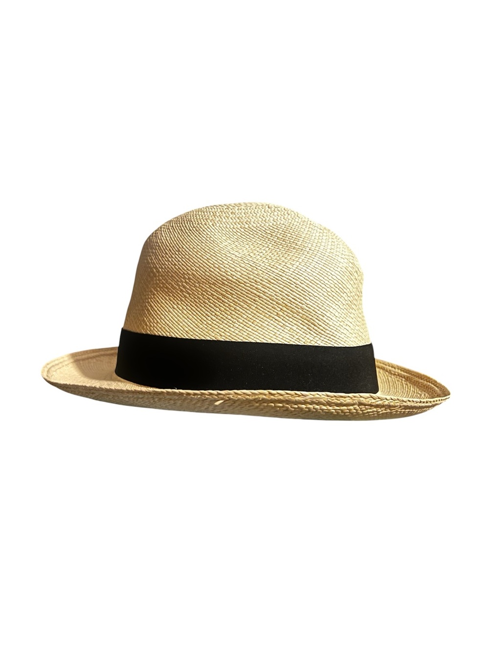 J. Crew Natural Straw Fedora with Black Band
